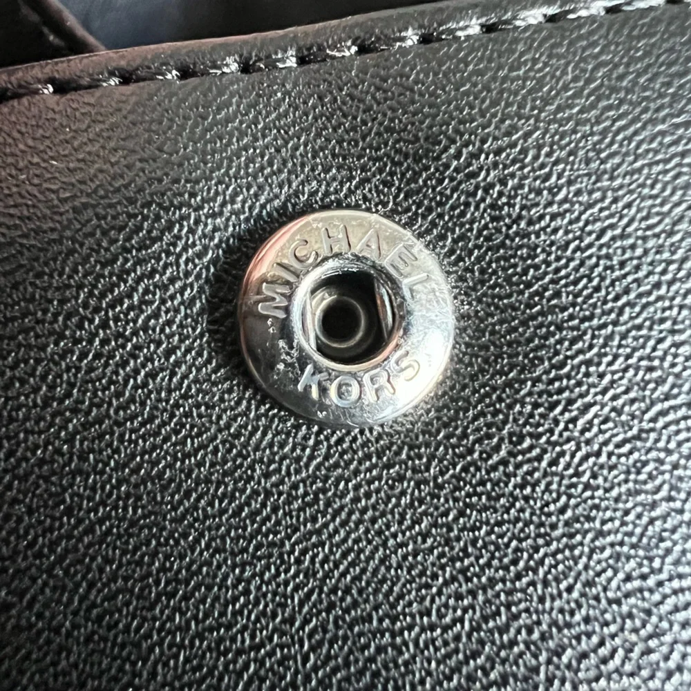 Michael Kors Black Monogram Zippy Bifold Wallet